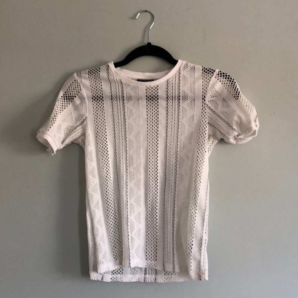 Top shop mesh like top